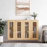 Maison Chic Stenska omarica - Zidna omarica 2 kosa sonoma hrast inženirski les iu894, (22062789) | Shoptok.si