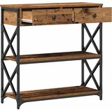 Konzolna stolica s ladicama Staro drvo 75 x 28 x 75 cm | Eponuda.ba