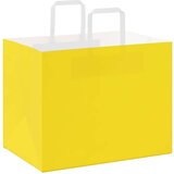  Papirnate vrećice 250 kom s ručkama žute 32x22x24 cm | shoptok.hr