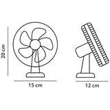  Punjivi stolni ventilator sa stezaljkom VIENTO 6W/5V 2000 mAh crna | Eponuda.com