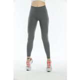 Dewberry 80927 High Waist Ribbed Interlock Womens Tights-GREY | shoptok.hr
