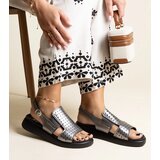 Gemre Graphite sandals with openwork upper Imogne | ePonuda.com