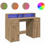  Radni stol s LED svjetlima 120x55x91 cm konstruirano drvo | Eponuda.com