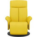  Naslanjač z naslonom za noge svetlo rumeno blago | Shoptok.si