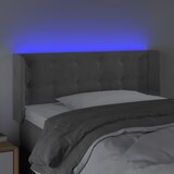  LED uzglavlje svjetlosivo 93x16x78/88 cm baršunasto | shoptok.hr