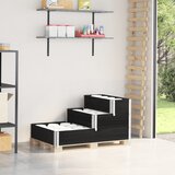 vidaXL Paletni okvir 3-nadstropni črn 120x80 cm trdna borovina Cene