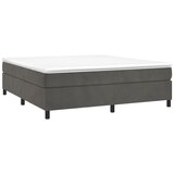  Okvir za krevet s oprugom tamnosivi 160x200 cm baršunasti | shoptok.hr