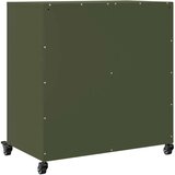 vidaXL Komoda olivno zelena 68,5x39x72 cm hladno valjano jeklo | Shoptok.si