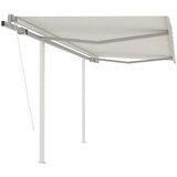  Automatska tenda na uvlačenje sa stupovima 3 5 x 2 5 m krem | shoptok.hr