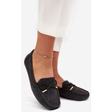 Boto Women's Moccasins With Perforated Pattern And Lacing Black Mirisa | shoptok.hr