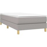  Box spring postelja z vzmetnico svetlo siva 80x200 cm blago, (20725153) | Shoptok.si