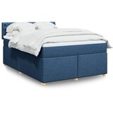  Krevet s oprugama i madracem plavi 160x200 cm od tkanine | shoptok.hr