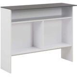 vidaXL Barska miza z 2 površinama bela in siva 130x40x120 cm | Shoptok.si