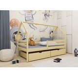  Drveni dječji krevet Aron s ladicom - svijetlo drvo - 160x80 cm - Madrac PE pjena 8 cm-spužvasti madrac | shoptok.hr