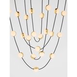 Nova Luce Mat crna LED viseća svjetiljka aluminijska s mogućnosti zatamnjivanja sa sjenilom od akrilnog stakla ø 84 cm Alcinoe – | shoptok.hr