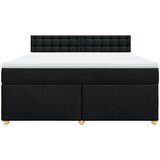  Krevet s oprugama i madracem crni 180x200 cm od tkanine | shoptok.hr