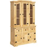  Visoka komoda Corona smeđa 112x43x196 cm borovina meksički stil | Eponuda.com