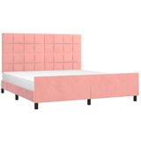  Za krevet s uzglavljem ružičasti 180x200 cm baršunasti | shoptok.hr