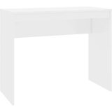 vidaXL Pisalna miza visok sijaj bela 90x40x72 cm iverna plošča | Shoptok.si