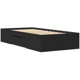  Okvir za krevet crni 75 x 190 cm od konstruiranog drva | shoptok.hr