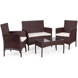Multi Garden vrtni set namještaja – stol, klupa i fotelje, smeđi | shoptok.hr