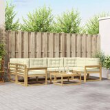  Set vanjskih sofa s jastukom 5 pcs Bijela i krem | shoptok.hr