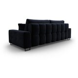 Cosmopolitan Design Temno modra žametna raztegljiva sedežna garnitura s prostorom za shranjevanje 250 cm Wicklow – | Shoptok.si