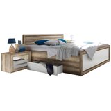 Venda POSTELJNA GARNITURA 180 cm x 200 cm , leseni material barve hrasta, bela | Shoptok.si
