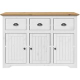  Komoda BODO bijelo-smeđa 115,5 x 44 x 80 cm od masivne borovine | Eponuda.com