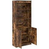 vidaXL Visoka omara dimljen hrast 70x35x180 cm inženirski les | Shoptok.si