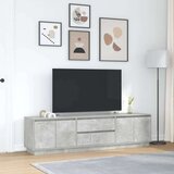 vidaXL TV omarica z LED lučmi betonsko siva 193,5x41x50 cm | Shoptok.si