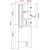  Kabinetska WC UTRECHT Betonska siva 66 x 25 5 x 190 cm - Betonska siva | shoptok.hr