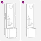 vidaXL Vrtni Sadič s Dekorativnom Pločom Srebrna 32 x 140 cm | shoptok.hr