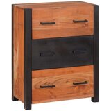  Kreveta 3 pcs Smeđa 110 x 30 x 75 cm Čvrsto drvo akacije | Eponuda.com