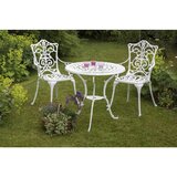 Gardenson Vrtna Miza Lugano, Bela, Ø 70cm | Shoptok.si
