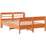  Okvir kreveta bez madraca voštano smeđi 135x190 cm od borovine | shoptok.hr