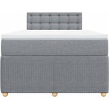  Krevet s oprugama i madrac svjetlosivi 120 x 200cm od tkanine | shoptok.hr