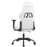  Masažni gaming stol Bela in roza umetno usnje | Shoptok.si