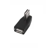Adapter (USB 2.0 Muški na Ženski, 90° kutni (desno), crni)