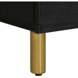  Noćni ormarići 2 kom crni 40x33x46 cm od masivnog drva manga | Eponuda.com