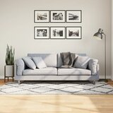 vidaXL Čupavi moderni tepih s visokim vlaknima krem-crni 100x200 cm Cijene