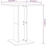 Bistro mizica sonoma hrast 60x60x75 cm iverna plošča, (20625803) | Shoptok.si
