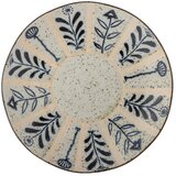 Bloomingville Svetlo moder/kremno bel lončen krožnik ø 21 cm Leonie – | Shoptok.si