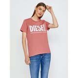 Diesel Pink Women's T-Shirt Sily-Ecologo - Women Cene