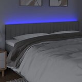  LED uzglavlje svjetlosivo 180x5x78/88 cm od tkanine | shoptok.hr
