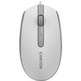 Canyon Wired optical mouse with 3 buttons, DPI 1000, with 1.5M USB cable,White grey, 65*115*40mm, 0.1kg - CNE-CMS10WG