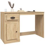 vidaXL Pisalna miza s predalom sonoma hrast 115x50x75cm inženirski les | Shoptok.si