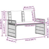  Zunanja klop Enobarvno Naravna in smetana 116 x 55 x 82 cm, (5000273315) | Shoptok.si