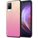  ohišje, združljiv z vivo v rumeni - roza - dvobarvni zaščitni pokrov iz silikona tpu in hrbta iz kaljenega stekla, (20591129) | Shoptok.si