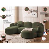 Ropez Zelena kutna garnitura od bouclé tkanine (u obliku slova "U") Orbit – | shoptok.hr